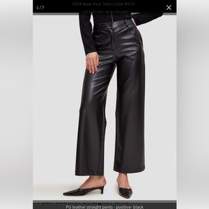 Black PU Leather Pants